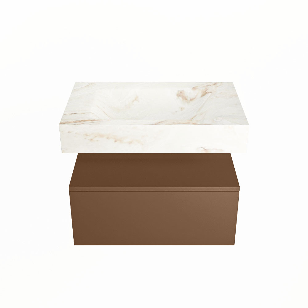 MONDIAZ ALAN-DLUX 70cm mueble de baño Rust 1 cajón. Lavabo CLOUD Centro 1 orificio color Frappe. 4 MONDIAZ ALAN-DLUX 70cm mueble de baño Rust 1 cajón. Lavabo CLOUD Centro 1 orificio color Frappe. - Imagen 4