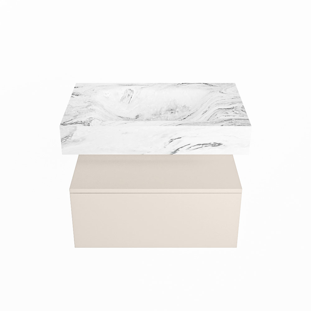 MONDIAZ ALAN-DLUX 70cm mueble de baño Linen 1 cajón. Lavabo CLOUD Centro sin orificios color Glace. 4 MONDIAZ ALAN-DLUX 70cm mueble de baño Linen 1 cajón. Lavabo CLOUD Centro sin orificios color Glace. - Imagen 4