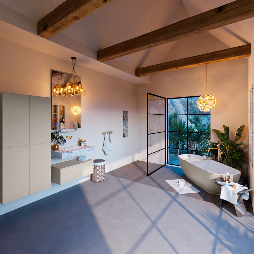 MONDIAZ ALAN-DLUX 80cm mueble de baño Linen 1 cajón. Lavabo CLOUD Centro sin orificios color Glace. 3 MONDIAZ ALAN-DLUX 80cm mueble de baño Linen 1 cajón. Lavabo CLOUD Centro sin orificios color Glace. - Imagen 3