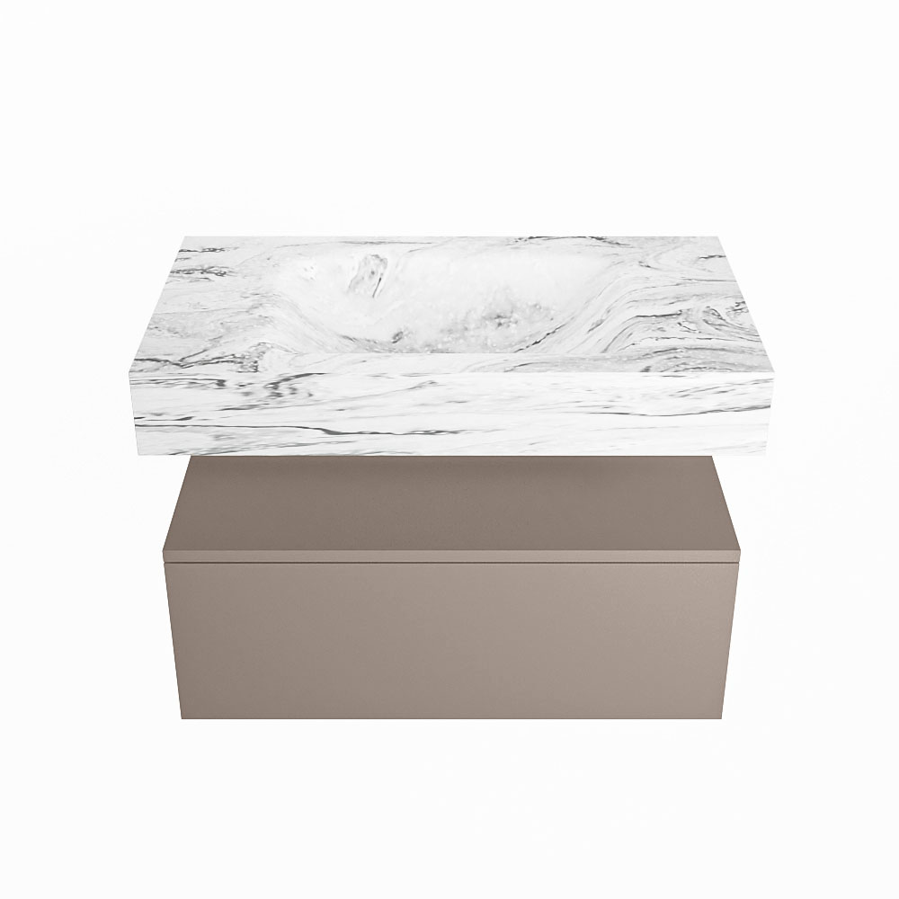 MONDIAZ ALAN-DLUX 80cm mueble de baño Smoke 1 cajón. Lavabo CLOUD Centro 1 orificio color Glace. 4 MONDIAZ ALAN-DLUX 80cm mueble de baño Smoke 1 cajón. Lavabo CLOUD Centro 1 orificio color Glace. - Imagen 4
