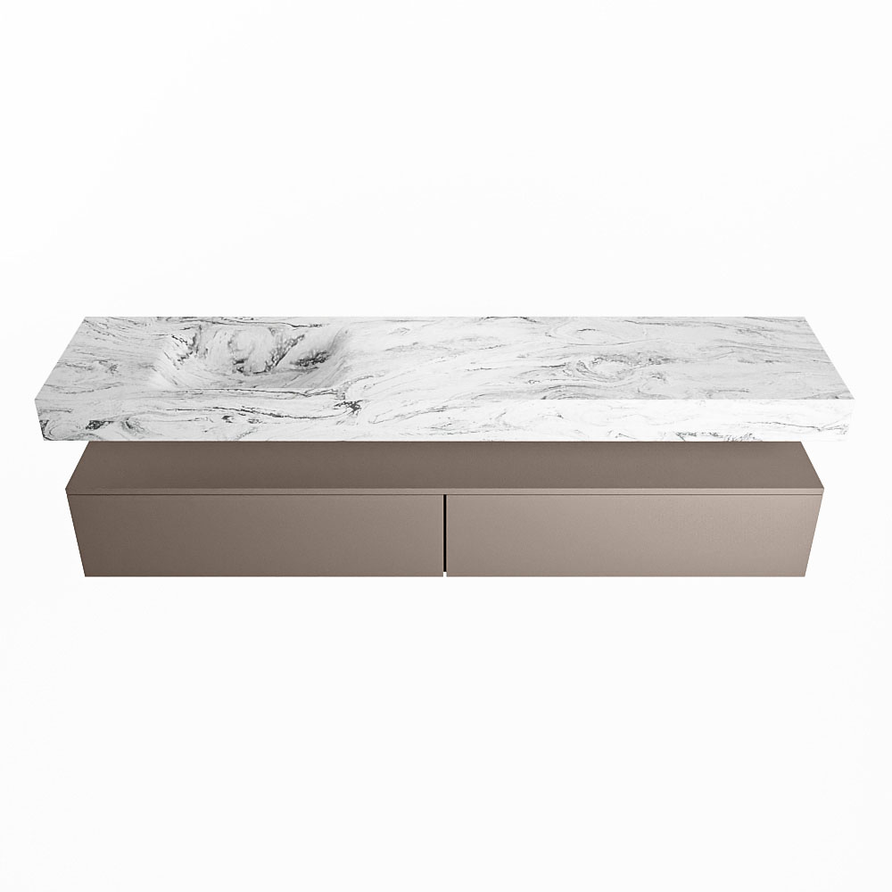MONDIAZ ALAN-DLUX 200cm mueble de baño Smoke 2 cajones. Lavabo CLOUD Izquierda 1 orificio color Glace. 4 MONDIAZ ALAN-DLUX 200cm mueble de baño Smoke 2 cajones. Lavabo CLOUD Izquierda 1 orificio color Glace. - Imagen 4