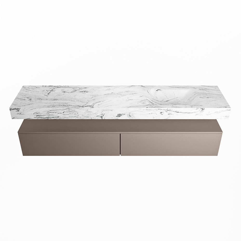 MONDIAZ ALAN-DLUX 200cm mueble de baño Smoke 2 cajones. Lavabo CLOUD Derecho 1 orificio color Glace. 4 MONDIAZ ALAN-DLUX 200cm mueble de baño Smoke 2 cajones. Lavabo CLOUD Derecho 1 orificio color Glace. - Imagen 4