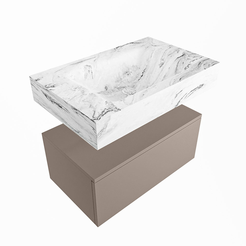 MONDIAZ ALAN-DLUX 70cm mueble de baño Smoke 1 cajón. Lavabo CLOUD Centro sin orificios color Glace. 5 MONDIAZ ALAN-DLUX 70cm mueble de baño Smoke 1 cajón. Lavabo CLOUD Centro sin orificios color Glace. - Imagen 5