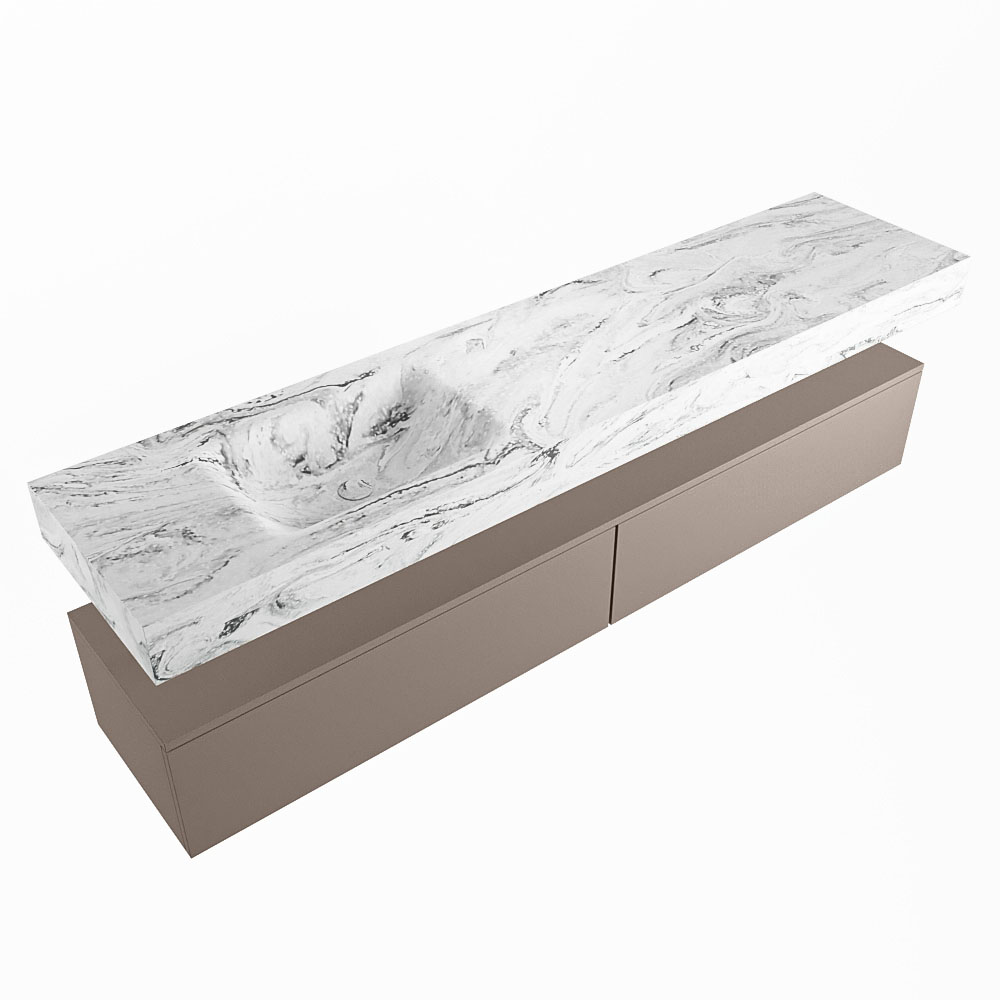 MONDIAZ ALAN-DLUX 200cm mueble de baño Smoke 2 cajones. Lavabo CLOUD Izquierda 1 orificio color Glace. 5 MONDIAZ ALAN-DLUX 200cm mueble de baño Smoke 2 cajones. Lavabo CLOUD Izquierda 1 orificio color Glace. - Imagen 5