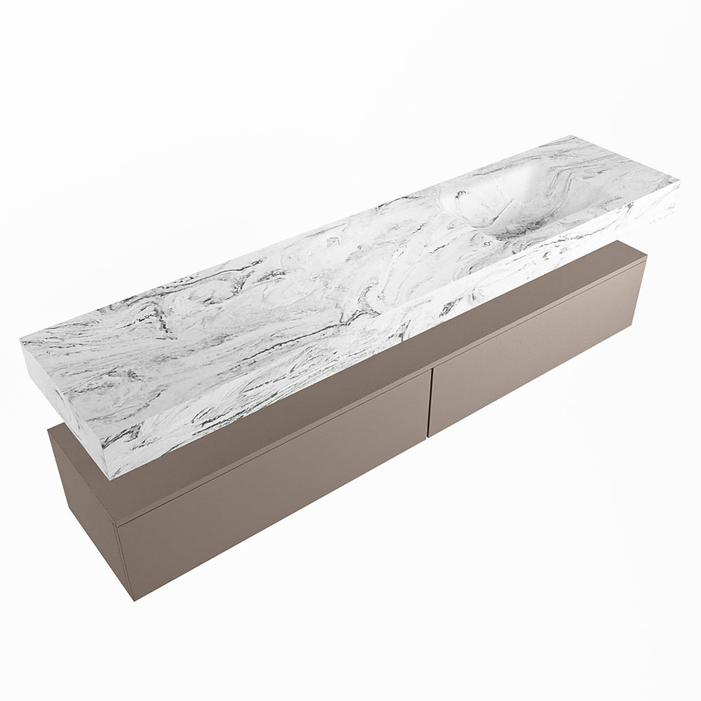 MONDIAZ ALAN-DLUX 200cm mueble de baño Smoke 2 cajones. Lavabo CLOUD Derecho 1 orificio color Glace. 5 MONDIAZ ALAN-DLUX 200cm mueble de baño Smoke 2 cajones. Lavabo CLOUD Derecho 1 orificio color Glace. - Imagen 5