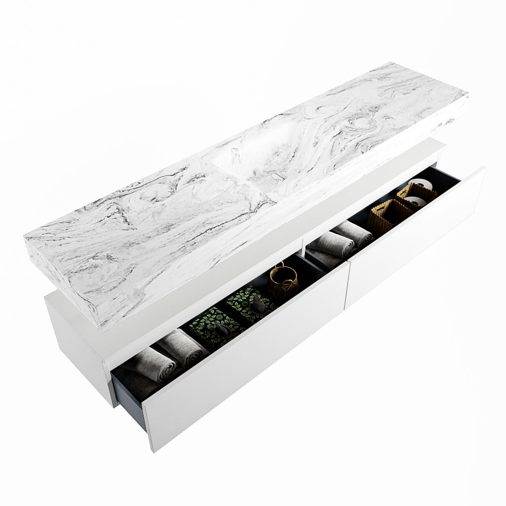 MONDIAZ ALAN-DLUX 200cm mueble de baño Talc 2 cajones. Lavabo CLOUD Centro sin orificios color Glace. 6 MONDIAZ ALAN-DLUX 200cm mueble de baño Talc 2 cajones. Lavabo CLOUD Centro sin orificios color Glace. - Imagen 6