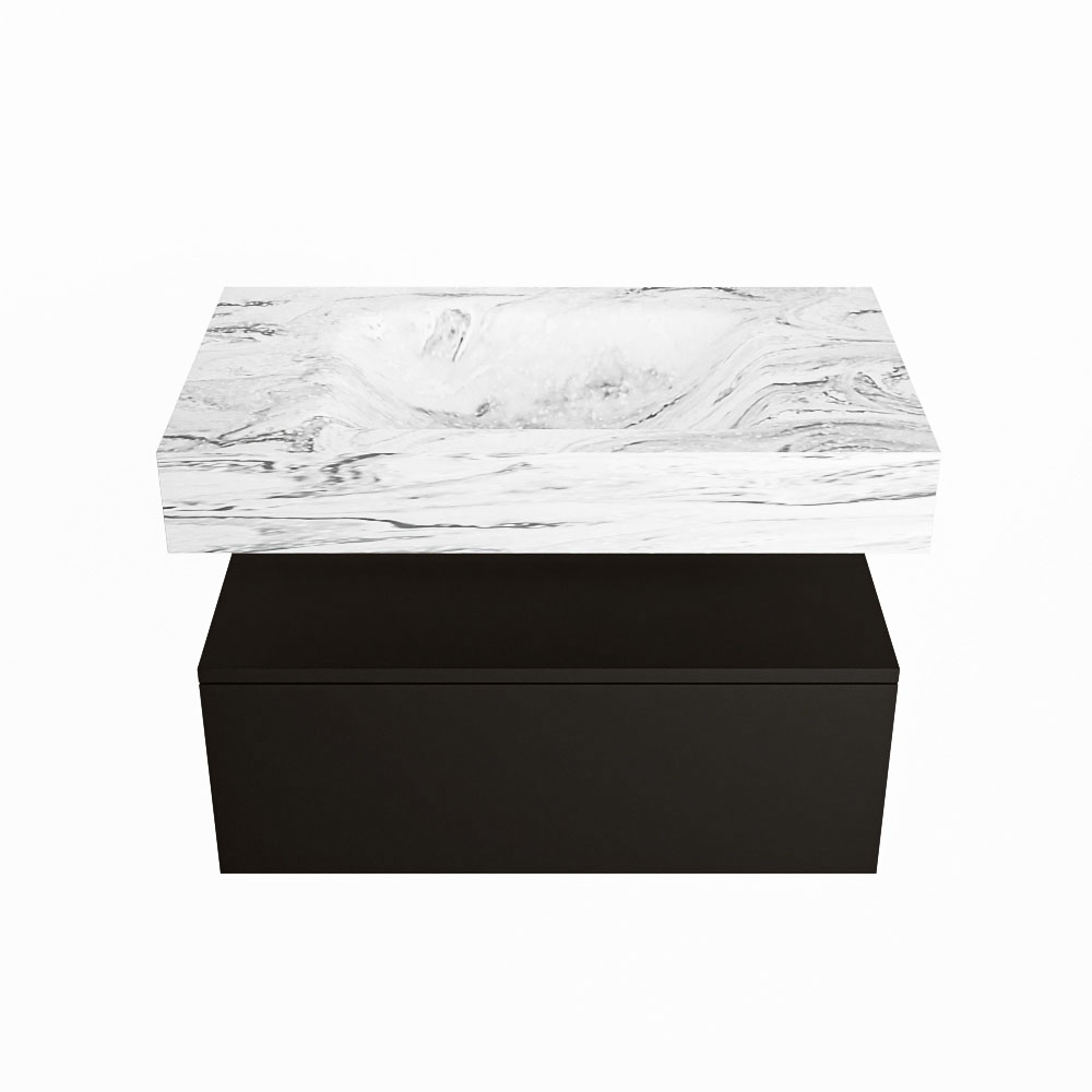 MONDIAZ ALAN-DLUX 80cm mueble de baño Urban 1 cajón. Lavabo CLOUD Centro 1 orificio color Glace. 4 MONDIAZ ALAN-DLUX 80cm mueble de baño Urban 1 cajón. Lavabo CLOUD Centro 1 orificio color Glace. - Imagen 4