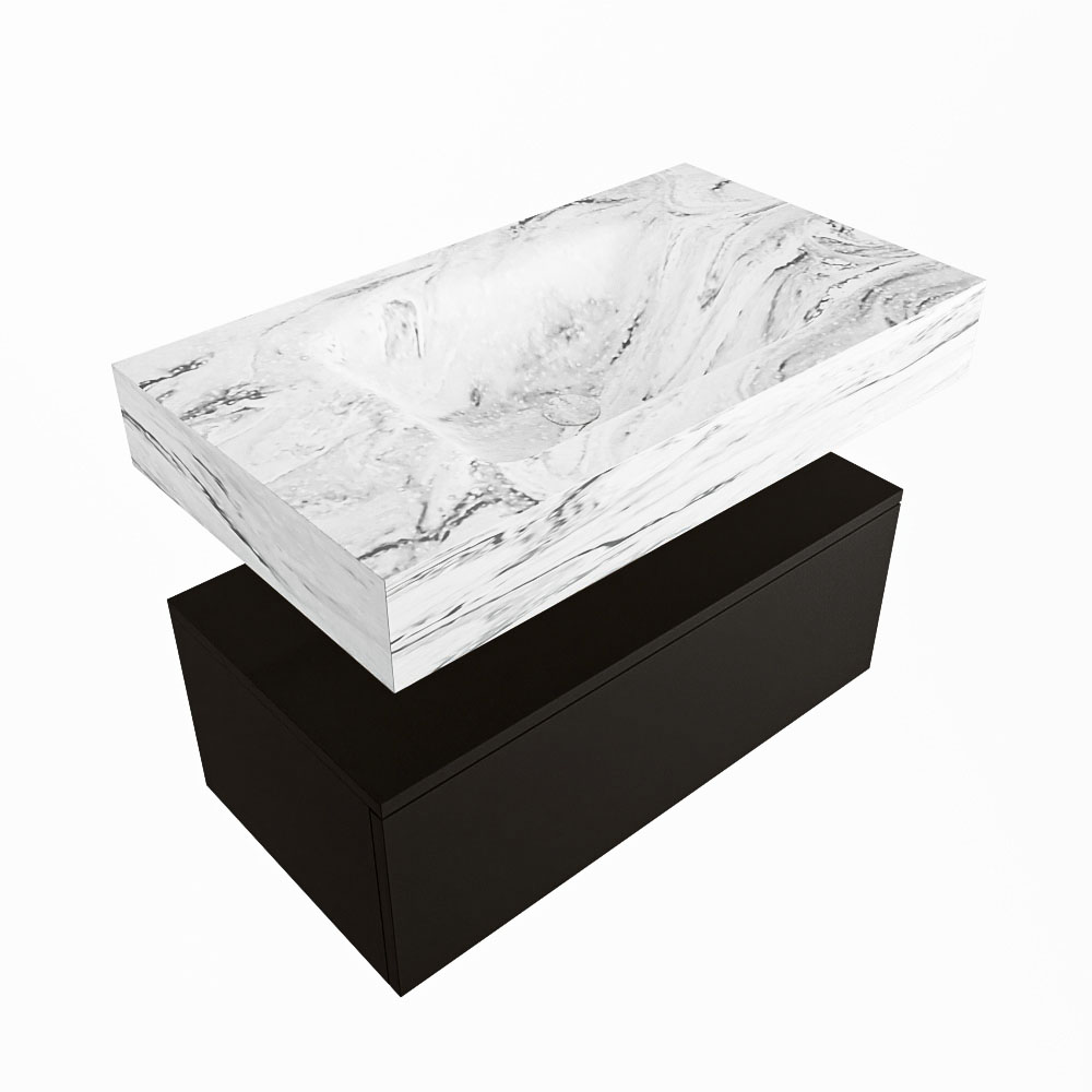 MONDIAZ ALAN-DLUX 80cm mueble de baño Urban 1 cajón. Lavabo CLOUD Centro 1 orificio color Glace. 5 MONDIAZ ALAN-DLUX 80cm mueble de baño Urban 1 cajón. Lavabo CLOUD Centro 1 orificio color Glace. - Imagen 5