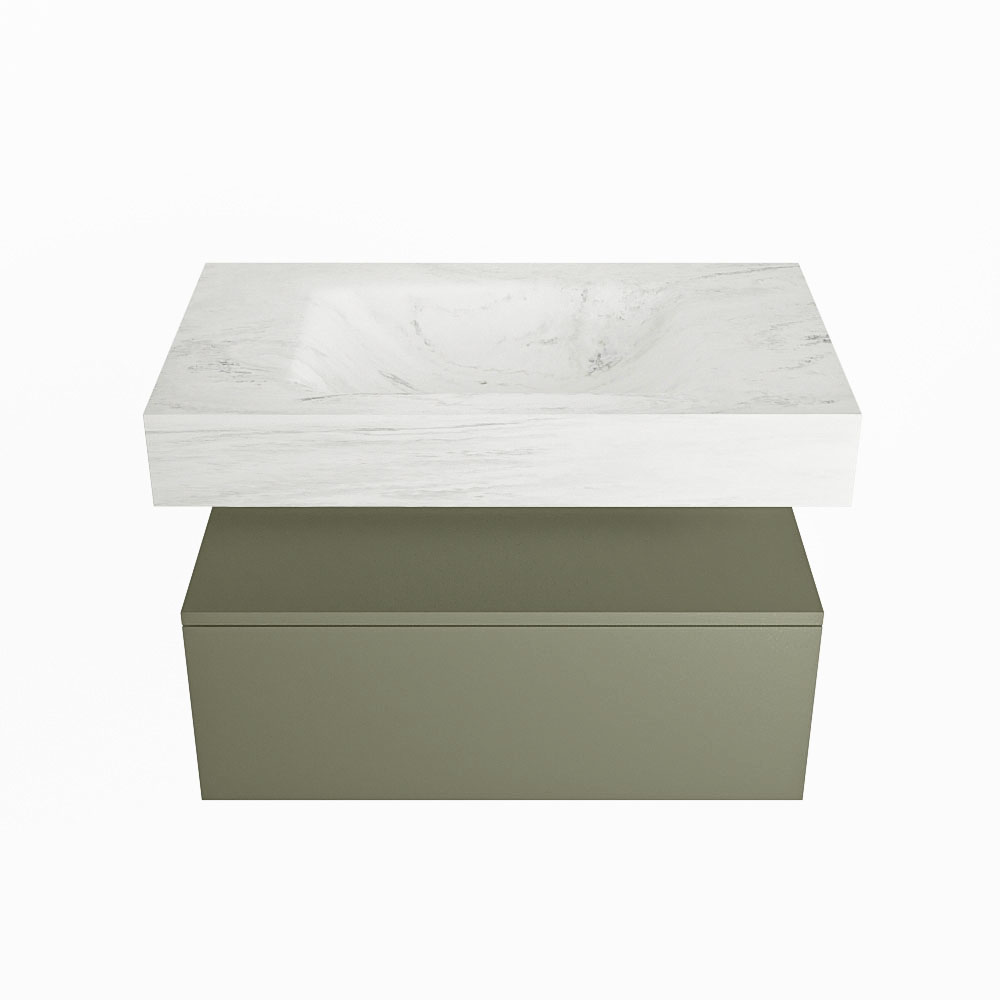 MONDIAZ ALAN-DLUX 80cm mueble de baño Army 1 cajón. Lavabo CLOUD Centro 1 orificio color Opalo. 4 MONDIAZ ALAN-DLUX 80cm mueble de baño Army 1 cajón. Lavabo CLOUD Centro 1 orificio color Opalo. - Imagen 4