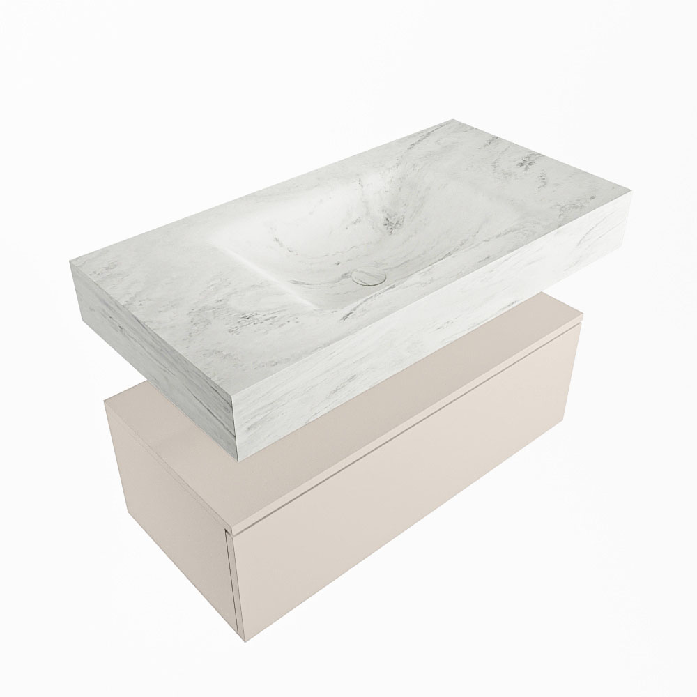 MONDIAZ ALAN-DLUX 90cm mueble de baño Linen 1 cajón. Lavabo CLOUD Centro sin orificios color Opalo. 5 MONDIAZ ALAN-DLUX 90cm mueble de baño Linen 1 cajón. Lavabo CLOUD Centro sin orificios color Opalo. - Imagen 5