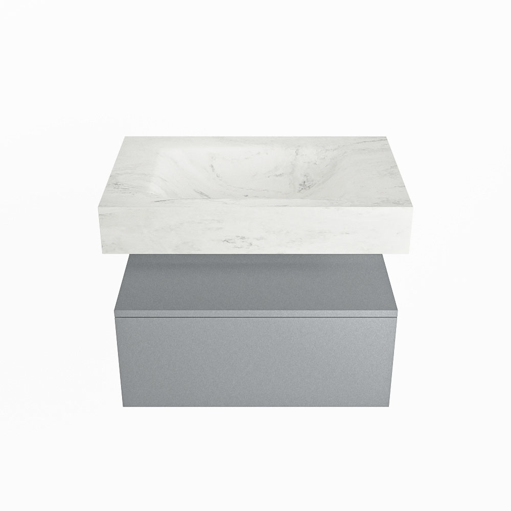 MONDIAZ ALAN-DLUX 70cm mueble de baño Plata 1 cajón. Lavabo CLOUD Centro sin orificios color Opalo. 4 MONDIAZ ALAN-DLUX 70cm mueble de baño Plata 1 cajón. Lavabo CLOUD Centro sin orificios color Opalo. - Imagen 4