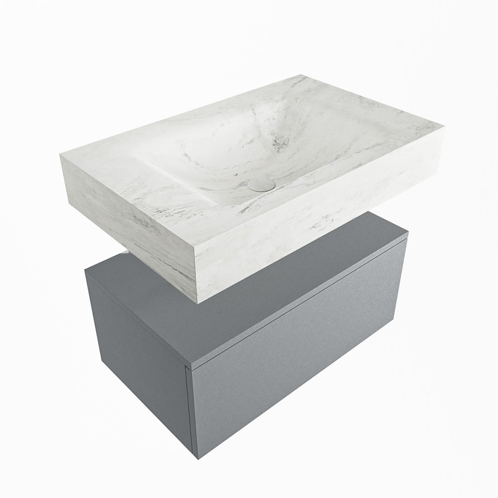 MONDIAZ ALAN-DLUX 70cm mueble de baño Plata 1 cajón. Lavabo CLOUD Centro sin orificios color Opalo. 5 MONDIAZ ALAN-DLUX 70cm mueble de baño Plata 1 cajón. Lavabo CLOUD Centro sin orificios color Opalo. - Imagen 5