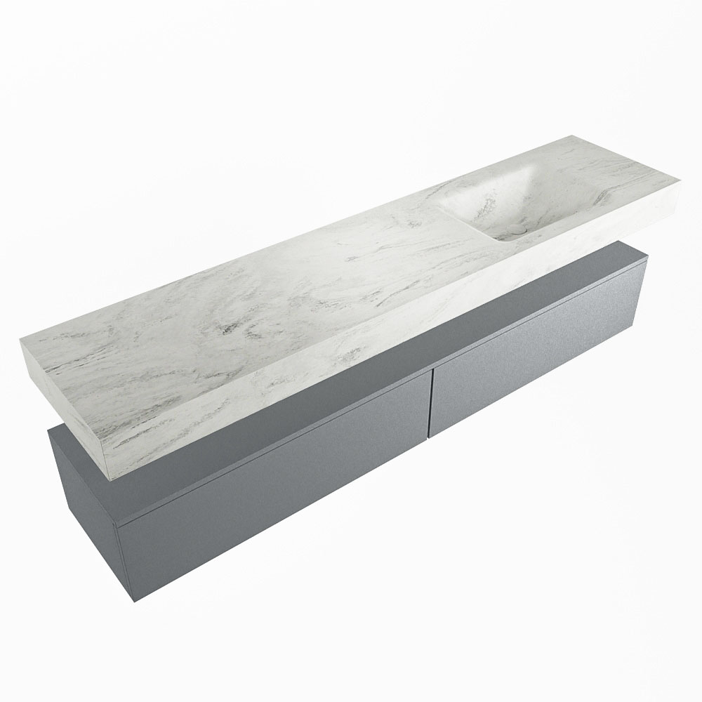MONDIAZ ALAN-DLUX 200cm mueble de baño Plata 2 cajones. Lavabo CLOUD Derecho 1 orificio color Opalo. 5 MONDIAZ ALAN-DLUX 200cm mueble de baño Plata 2 cajones. Lavabo CLOUD Derecho 1 orificio color Opalo. - Imagen 5