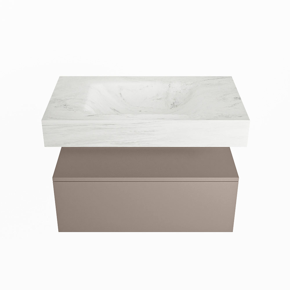 MONDIAZ ALAN-DLUX 80cm mueble de baño Smoke 1 cajón. Lavabo CLOUD Centro 1 orificio color Opalo. 4 MONDIAZ ALAN-DLUX 80cm mueble de baño Smoke 1 cajón. Lavabo CLOUD Centro 1 orificio color Opalo. - Imagen 4