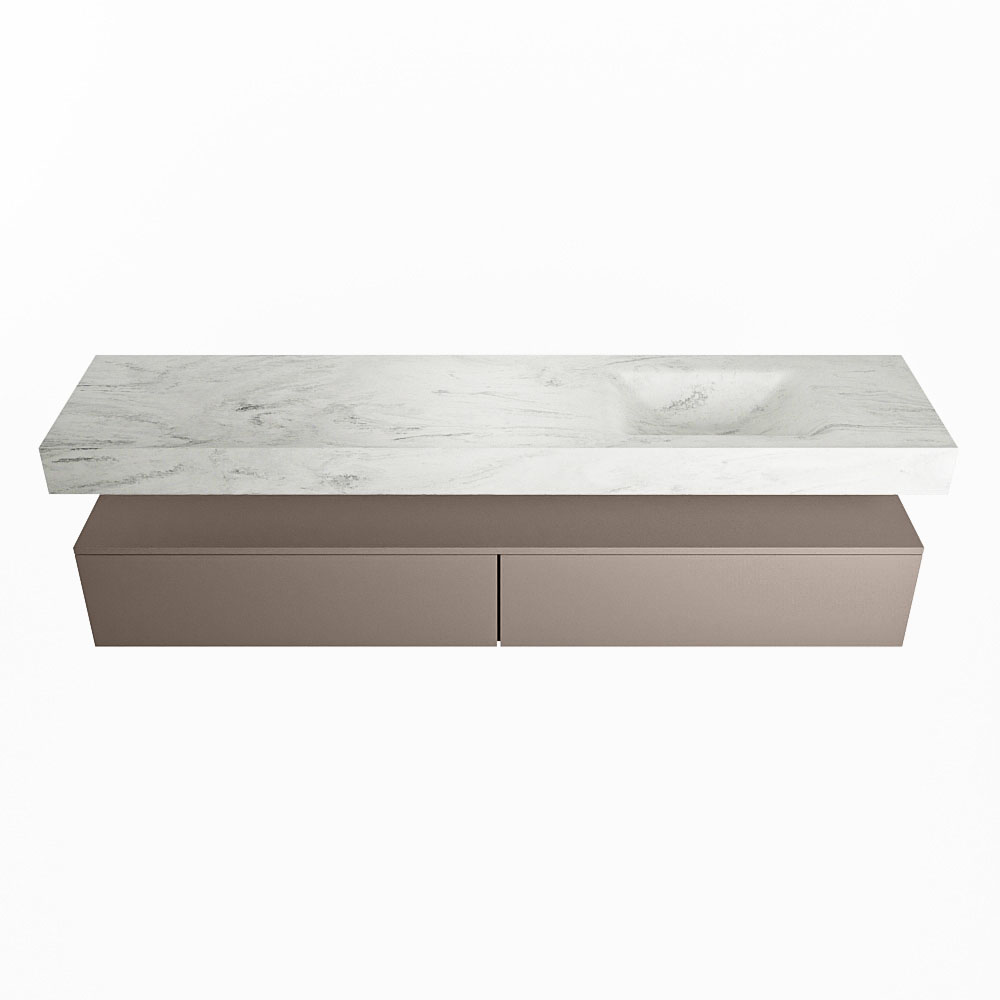 MONDIAZ ALAN-DLUX 200cm mueble de baño Smoke 2 cajones. Lavabo CLOUD Derecho 1 orificio color Opalo. 4 MONDIAZ ALAN-DLUX 200cm mueble de baño Smoke 2 cajones. Lavabo CLOUD Derecho 1 orificio color Opalo. - Imagen 4