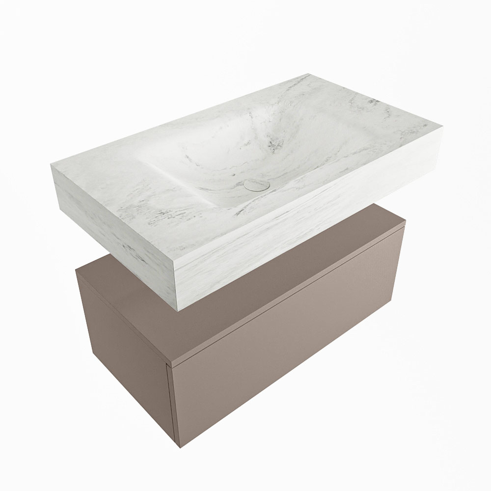 MONDIAZ ALAN-DLUX 80cm mueble de baño Smoke 1 cajón. Lavabo CLOUD Centro 1 orificio color Opalo. 5 MONDIAZ ALAN-DLUX 80cm mueble de baño Smoke 1 cajón. Lavabo CLOUD Centro 1 orificio color Opalo. - Imagen 5