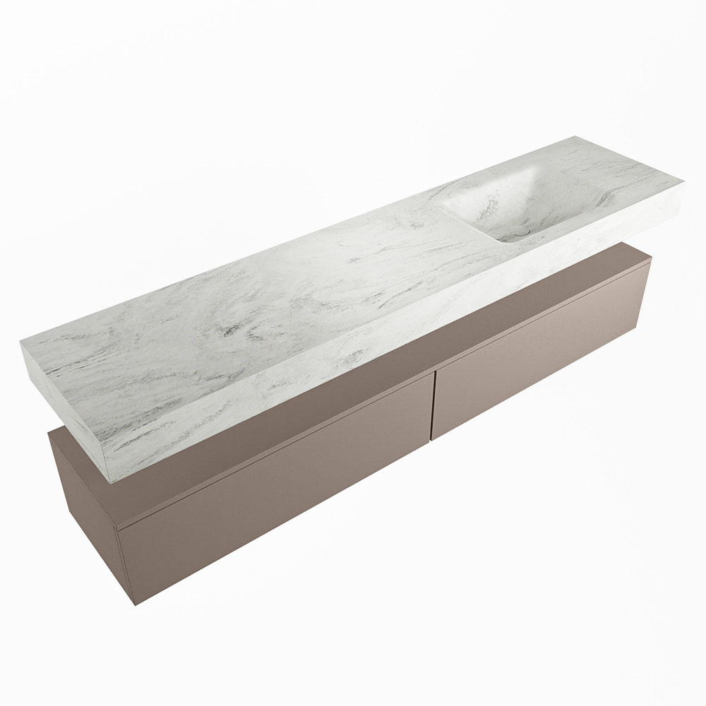 MONDIAZ ALAN-DLUX 200cm mueble de baño Smoke 2 cajones. Lavabo CLOUD Derecho 1 orificio color Opalo. 5 MONDIAZ ALAN-DLUX 200cm mueble de baño Smoke 2 cajones. Lavabo CLOUD Derecho 1 orificio color Opalo. - Imagen 5