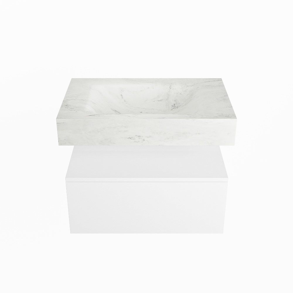 MONDIAZ ALAN-DLUX 70cm mueble de baño Talc 1 cajón. Lavabo CLOUD Centro sin orificios color Opalo. 4 MONDIAZ ALAN-DLUX 70cm mueble de baño Talc 1 cajón. Lavabo CLOUD Centro sin orificios color Opalo. - Imagen 4