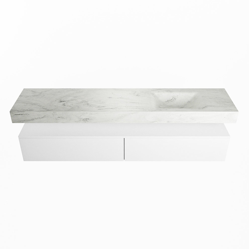MONDIAZ ALAN-DLUX 200cm mueble de baño Talc 2 cajones. Lavabo CLOUD Derecho 1 orificio color Opalo. 4 MONDIAZ ALAN-DLUX 200cm mueble de baño Talc 2 cajones. Lavabo CLOUD Derecho 1 orificio color Opalo. - Imagen 4