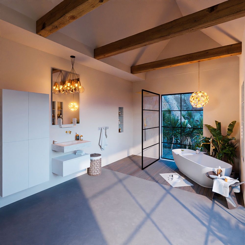 MONDIAZ ALAN-DLUX 70cm mueble de baño Talc 1 cajón. Lavabo CLOUD Centro sin orificios color Opalo. 3 MONDIAZ ALAN-DLUX 70cm mueble de baño Talc 1 cajón. Lavabo CLOUD Centro sin orificios color Opalo. - Imagen 3