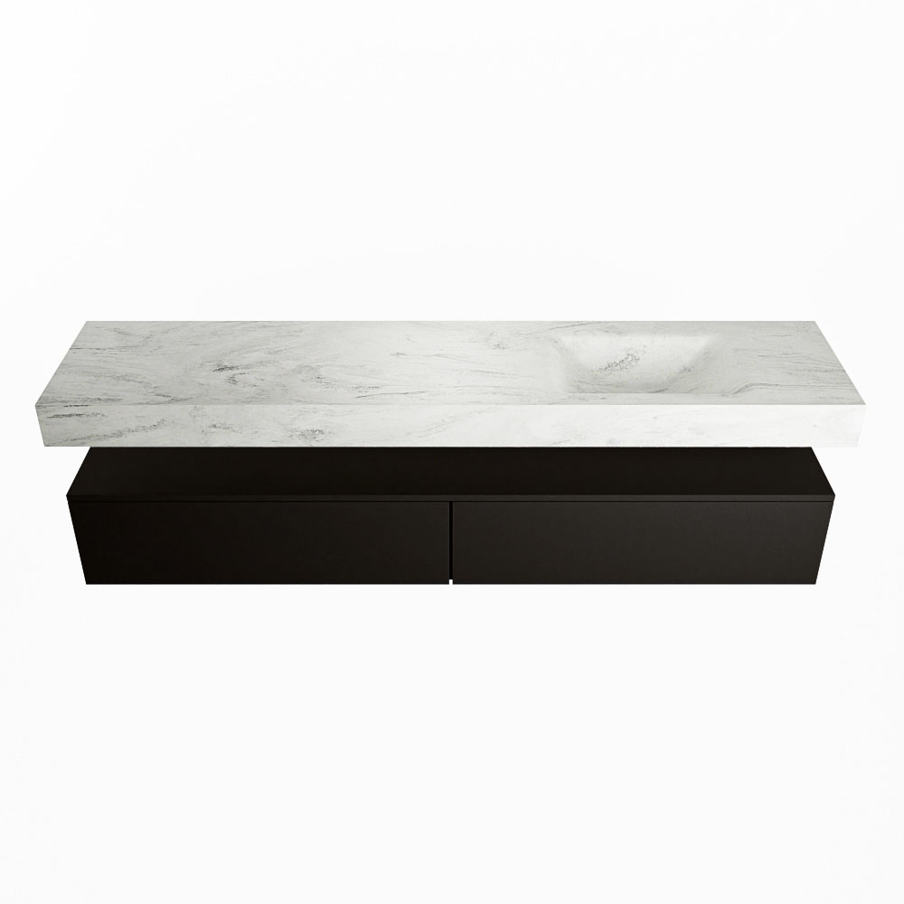 MONDIAZ ALAN-DLUX 200cm mueble de baño Urban 2 cajones. Lavabo CLOUD Derecho sin orificios color Opalo. 4 MONDIAZ ALAN-DLUX 200cm mueble de baño Urban 2 cajones. Lavabo CLOUD Derecho sin orificios color Opalo. - Imagen 4