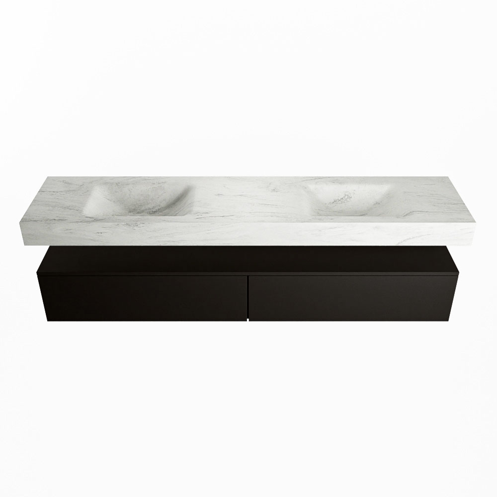 MONDIAZ ALAN-DLUX 200cm mueble de baño Urban 2 cajones. Lavabo CLOUD Doble 2 orificios color Opalo. 4 MONDIAZ ALAN-DLUX 200cm mueble de baño Urban 2 cajones. Lavabo CLOUD Doble 2 orificios color Opalo. - Imagen 4