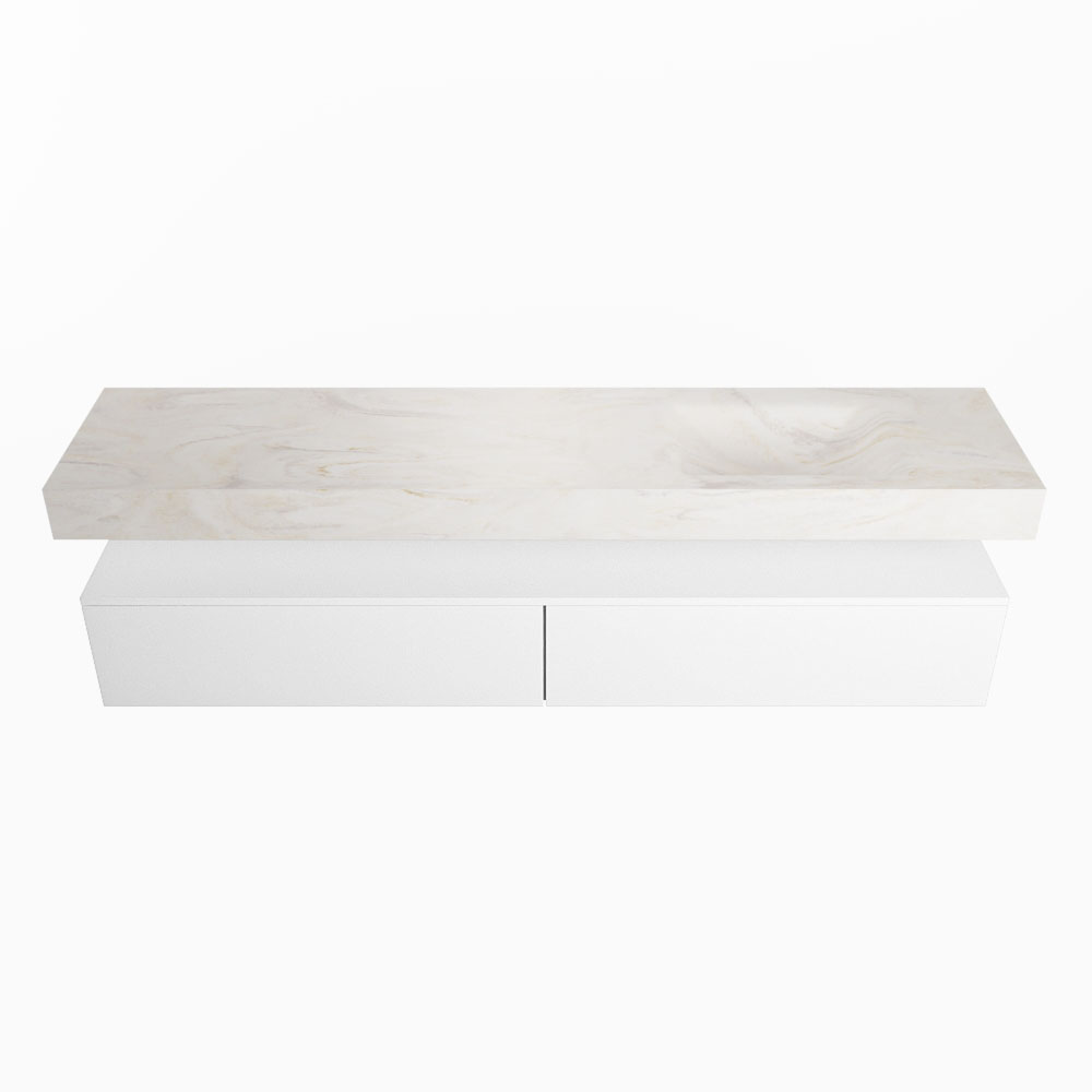 MONDIAZ ALAN-DLUX 200cm mueble de baño Talc 2 cajones. Lavabo CLOUD Derecho sin orificios color Ostra. 4 MONDIAZ ALAN-DLUX 200cm mueble de baño Talc 2 cajones. Lavabo CLOUD Derecho sin orificios color Ostra. - Imagen 4