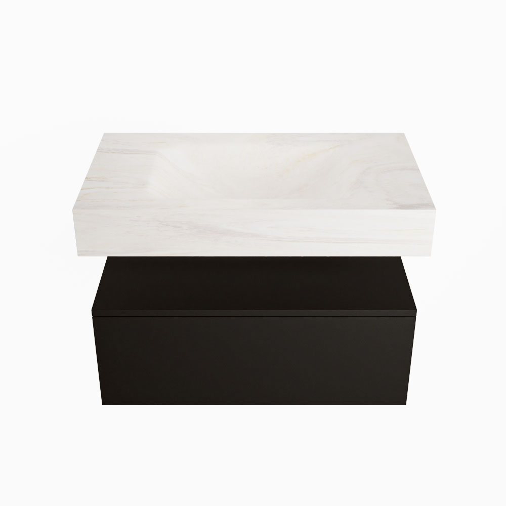 MONDIAZ ALAN-DLUX 80cm mueble de baño Urban 1 cajón. Lavabo CLOUD Centro sin orificios color Ostra. 4 MONDIAZ ALAN-DLUX 80cm mueble de baño Urban 1 cajón. Lavabo CLOUD Centro sin orificios color Ostra. - Imagen 4