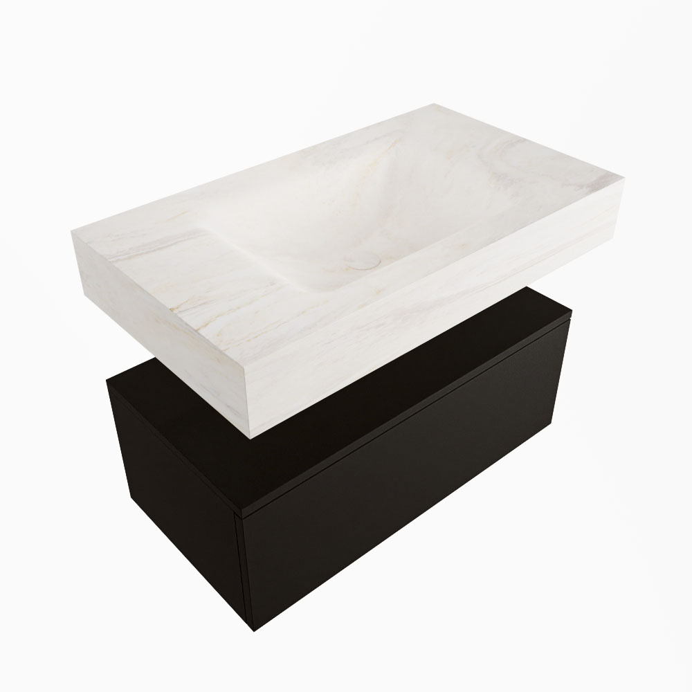 MONDIAZ ALAN-DLUX 80cm mueble de baño Urban 1 cajón. Lavabo CLOUD Centro sin orificios color Ostra. 5 MONDIAZ ALAN-DLUX 80cm mueble de baño Urban 1 cajón. Lavabo CLOUD Centro sin orificios color Ostra. - Imagen 5