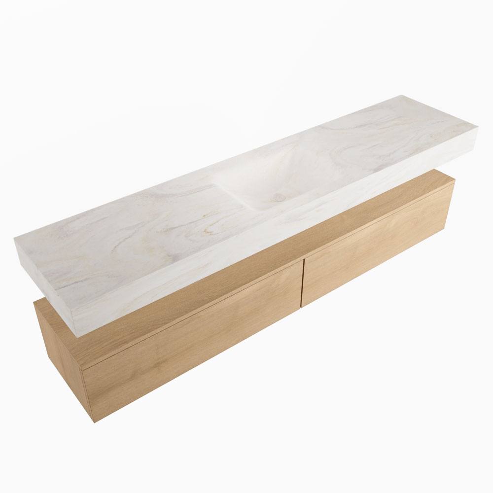 MONDIAZ ALAN-DLUX 200cm mueble de baño Washed Oak 2 cajones. Lavabo CLOUD Centro 1 orificio color Ostra. 5 MONDIAZ ALAN-DLUX 200cm mueble de baño Washed Oak 2 cajones. Lavabo CLOUD Centro 1 orificio color Ostra. - Imagen 5