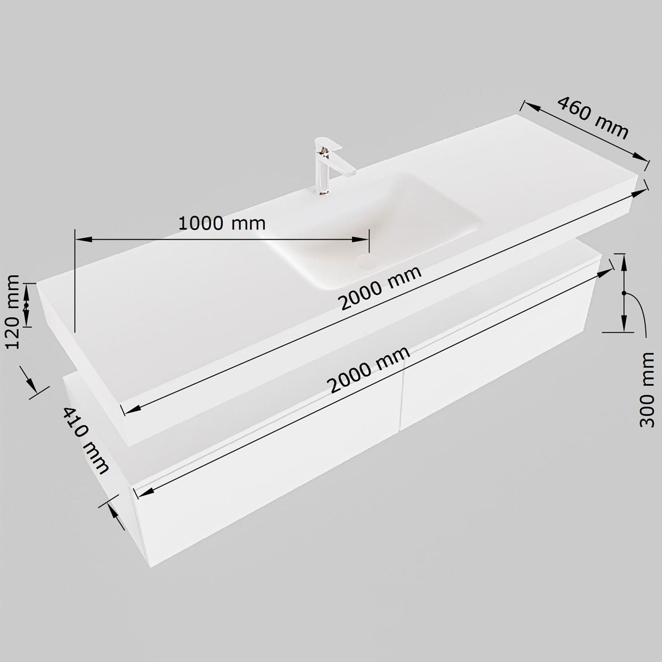 MONDIAZ ALAN-DLUX 200cm mueble de baño Oro 2 cajones. Lavabo CLOUD Centro sin orificios color Frappe. 8 MONDIAZ ALAN-DLUX 200cm mueble de baño Oro 2 cajones. Lavabo CLOUD Centro sin orificios color Frappe. - Imagen 8