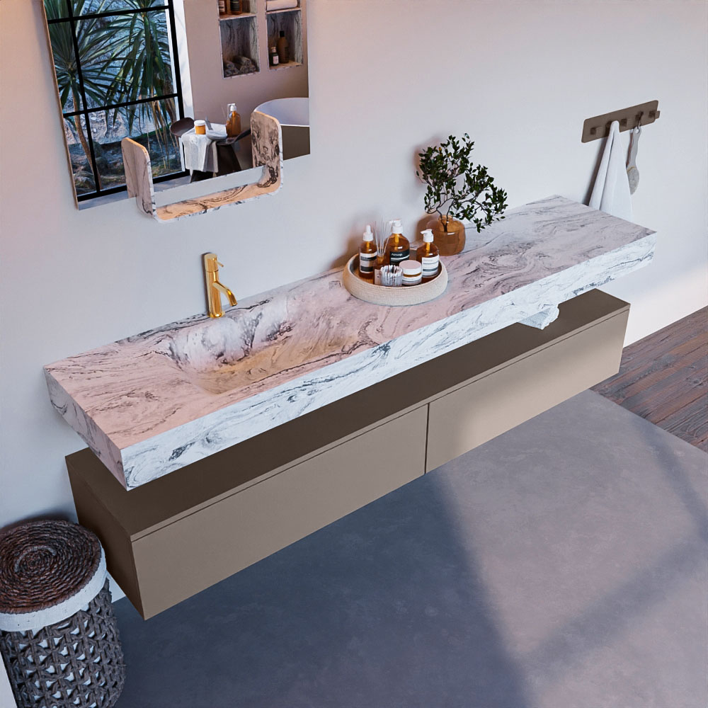 MONDIAZ ALAN-DLUX 200cm mueble de baño Smoke 2 cajones. Lavabo CLOUD Izquierda 1 orificio color Glace. 1 MONDIAZ ALAN-DLUX 200cm mueble de baño Smoke 2 cajones. Lavabo CLOUD Izquierda 1 orificio color Glace.
