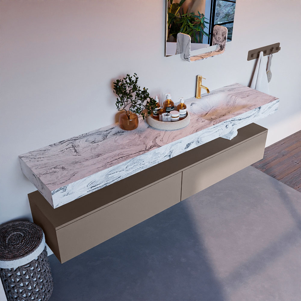 MONDIAZ ALAN-DLUX 200cm mueble de baño Smoke 2 cajones. Lavabo CLOUD Derecho 1 orificio color Glace. 1 MONDIAZ ALAN-DLUX 200cm mueble de baño Smoke 2 cajones. Lavabo CLOUD Derecho 1 orificio color Glace.