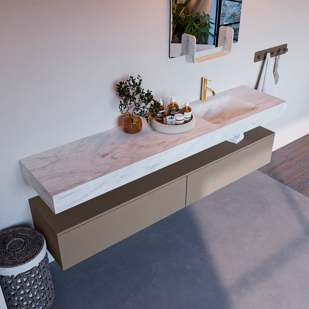 MONDIAZ ALAN-DLUX 200cm mueble de baño Smoke 2 cajones. Lavabo CLOUD Derecho 1 orificio color Opalo. 1 MONDIAZ ALAN-DLUX 200cm mueble de baño Smoke 2 cajones. Lavabo CLOUD Derecho 1 orificio color Opalo.