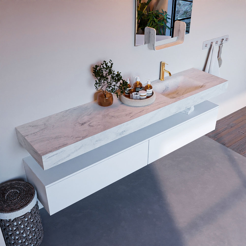 MONDIAZ ALAN-DLUX 200cm mueble de baño Talc 2 cajones. Lavabo CLOUD Derecho 1 orificio color Opalo. 1 MONDIAZ ALAN-DLUX 200cm mueble de baño Talc 2 cajones. Lavabo CLOUD Derecho 1 orificio color Opalo.