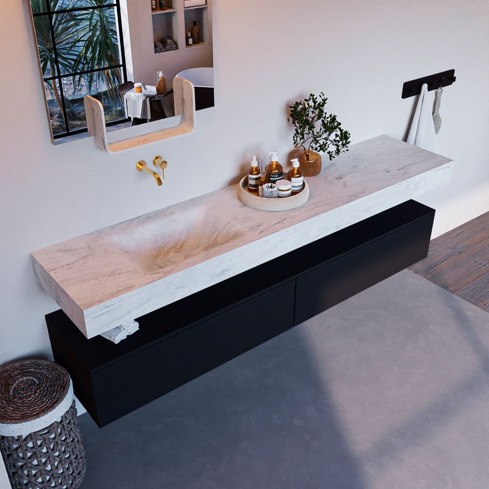 MONDIAZ ALAN-DLUX 200cm mueble de baño Urban 2 cajones. Lavabo CLOUD Izquierda sin orificios color Opalo. 1 MONDIAZ ALAN-DLUX 200cm mueble de baño Urban 2 cajones. Lavabo CLOUD Izquierda sin orificios color Opalo.
