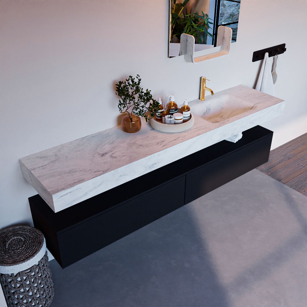 MONDIAZ ALAN-DLUX 200cm mueble de baño Urban 2 cajones. Lavabo CLOUD Derecho 1 orificio color Opalo. 1 MONDIAZ ALAN-DLUX 200cm mueble de baño Urban 2 cajones. Lavabo CLOUD Derecho 1 orificio color Opalo.