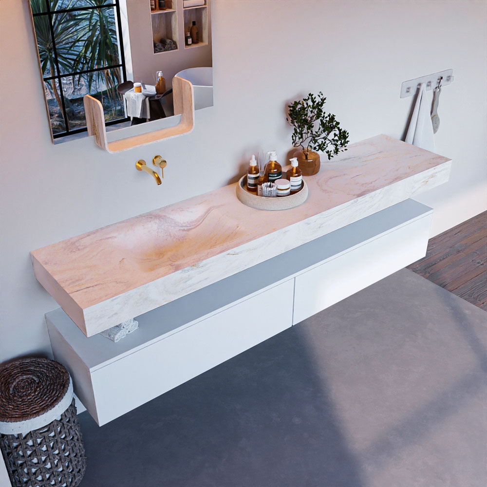 MONDIAZ ALAN-DLUX 200cm mueble de baño Talc 2 cajones. Lavabo CLOUD Izquierda sin orificios color Ostra. 1 MONDIAZ ALAN-DLUX 200cm mueble de baño Talc 2 cajones. Lavabo CLOUD Izquierda sin orificios color Ostra.