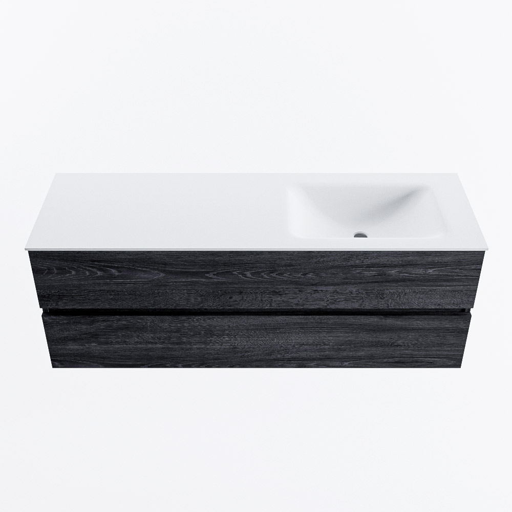 MONDIAZ VICA 140cm mueble de baño Antracite 2 cajones. Lavabo CLOUD Derecho sin orificio, color Talc. 5 MONDIAZ VICA 140cm mueble de baño Antracite 2 cajones. Lavabo CLOUD Derecho sin orificio, color Talc. - Imagen 5