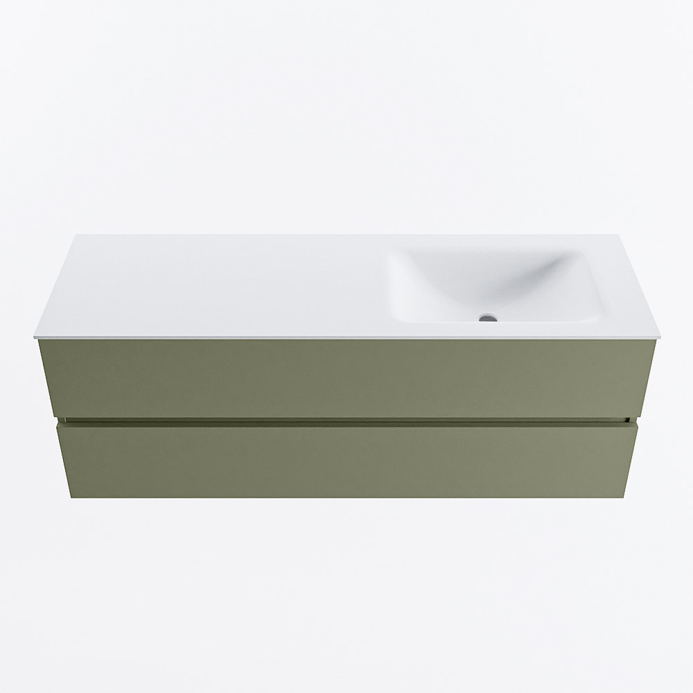 MONDIAZ VICA 140cm mueble de baño Army 2 cajones. Lavabo CLOUD Derecho sin orificio, color Talc. 5 MONDIAZ VICA 140cm mueble de baño Army 2 cajones. Lavabo CLOUD Derecho sin orificio, color Talc. - Imagen 5