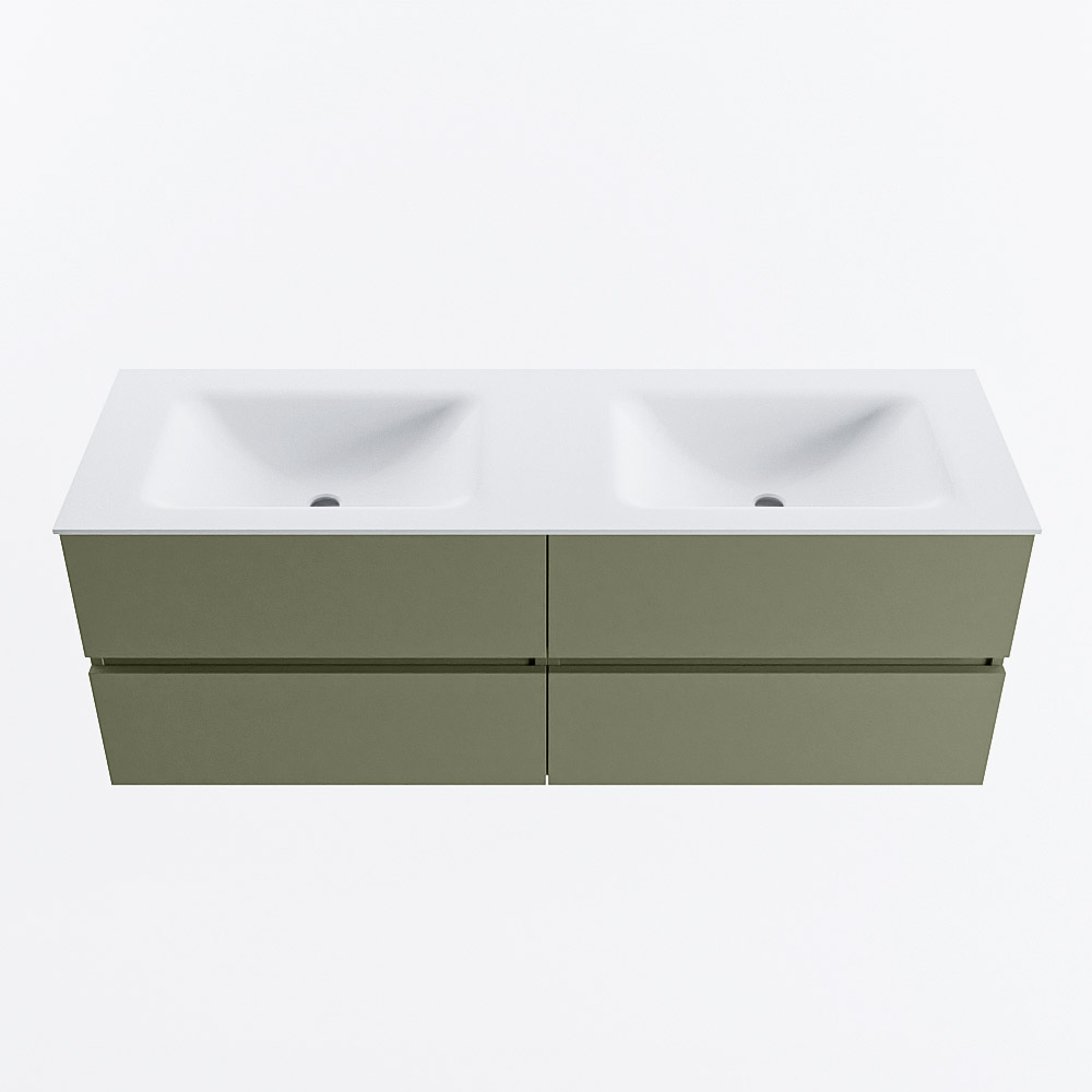 MONDIAZ VICA 140cm mueble de baño Army 4 cajones. Lavabo CLOUD Doble 2 orificios, color Talc. 5 MONDIAZ VICA 140cm mueble de baño Army 4 cajones. Lavabo CLOUD Doble 2 orificios, color Talc. - Imagen 5