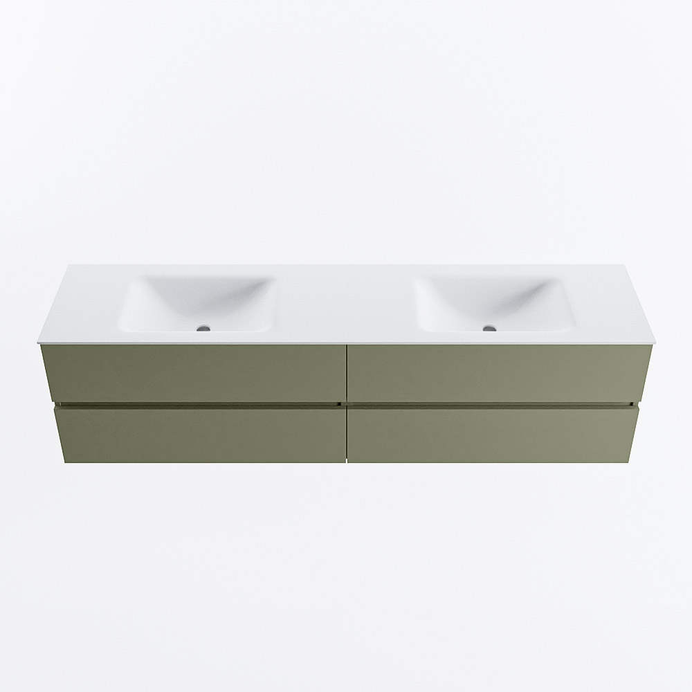 MONDIAZ VICA 190cm mueble de baño Army 4 cajones. Lavabo CLOUD Doble 2 orificios, color Talc. 5 MONDIAZ VICA 190cm mueble de baño Army 4 cajones. Lavabo CLOUD Doble 2 orificios, color Talc. - Imagen 5