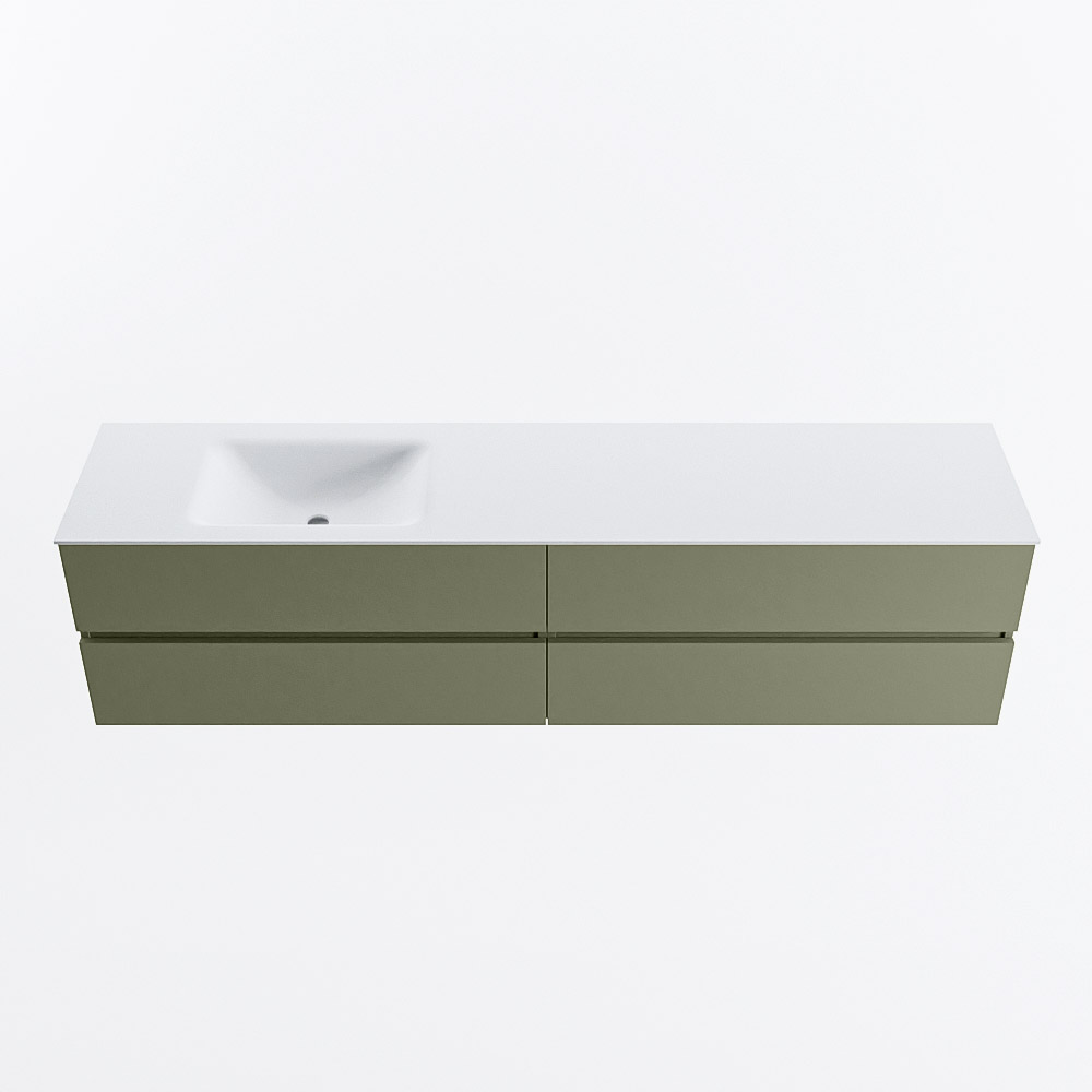 MONDIAZ VICA 200cm mueble de baño Army 4 cajones. Lavabo CLOUD Izquierda sin orificio, color Talc. 5 MONDIAZ VICA 200cm mueble de baño Army 4 cajones. Lavabo CLOUD Izquierda sin orificio, color Talc. - Imagen 5