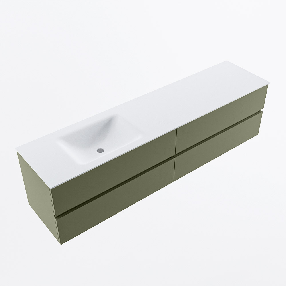 MONDIAZ VICA 190cm mueble de baño Army 4 cajones. Lavabo CLOUD Izquierda 1 orificio, color Talc. 6 MONDIAZ VICA 190cm mueble de baño Army 4 cajones. Lavabo CLOUD Izquierda 1 orificio, color Talc. - Imagen 6