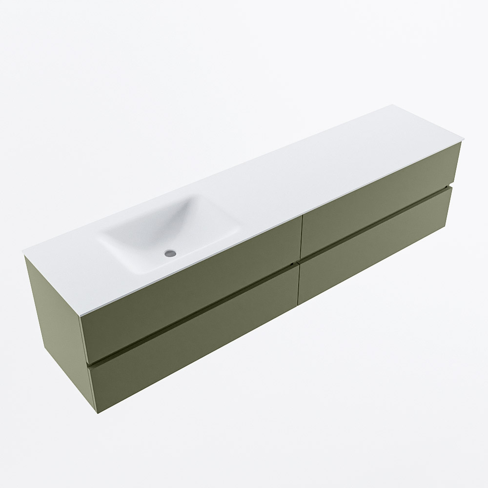 MONDIAZ VICA 200cm mueble de baño Army 4 cajones. Lavabo CLOUD Izquierda sin orificio, color Talc. 6 MONDIAZ VICA 200cm mueble de baño Army 4 cajones. Lavabo CLOUD Izquierda sin orificio, color Talc. - Imagen 6