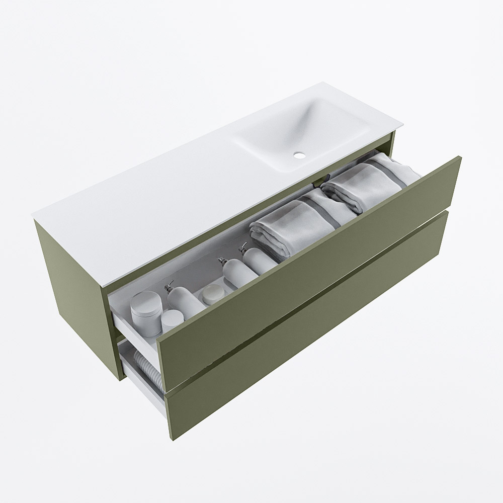 MONDIAZ VICA 140cm mueble de baño Army 2 cajones. Lavabo CLOUD Derecho sin orificio, color Talc. 7 MONDIAZ VICA 140cm mueble de baño Army 2 cajones. Lavabo CLOUD Derecho sin orificio, color Talc. - Imagen 7