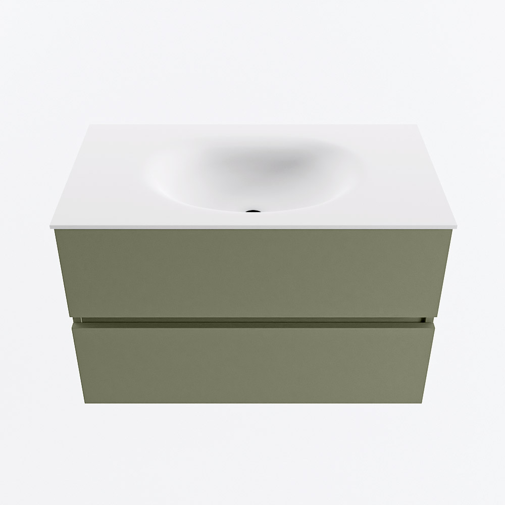 MONDIAZ VICA 80cm mueble de baño Army 2 cajones. Lavabo MOON Centro sin orificio, color Talc. 5 MONDIAZ VICA 80cm mueble de baño Army 2 cajones. Lavabo MOON Centro sin orificio, color Talc. - Imagen 5