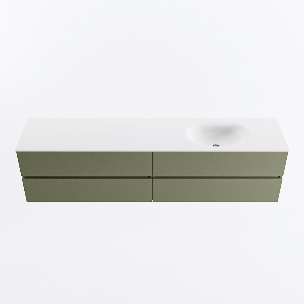 MONDIAZ VICA 200cm mueble de baño Army 4 cajones. Lavabo MOON Derecho sin orificio, color Talc. 5 MONDIAZ VICA 200cm mueble de baño Army 4 cajones. Lavabo MOON Derecho sin orificio, color Talc. - Imagen 5