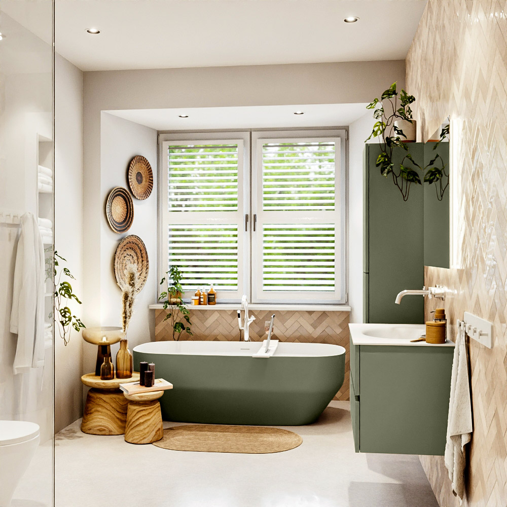 MONDIAZ VICA 80cm mueble de baño Army 2 cajones. Lavabo MOON Centro sin orificio, color Talc. 3 MONDIAZ VICA 80cm mueble de baño Army 2 cajones. Lavabo MOON Centro sin orificio, color Talc. - Imagen 3