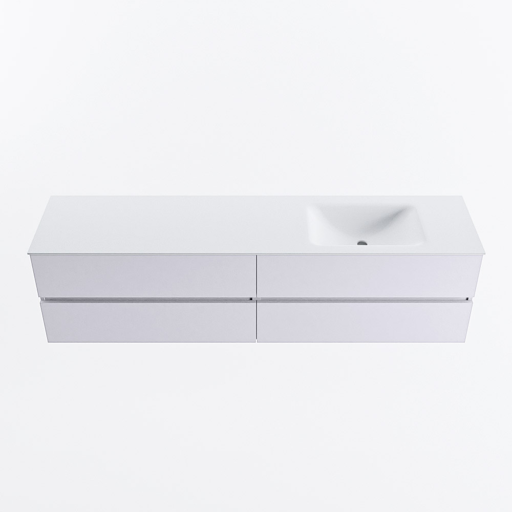MONDIAZ VICA 190cm mueble de baño Cale 4 cajones. Lavabo CLOUD Derecho 1 orificio, color Talc. 5 MONDIAZ VICA 190cm mueble de baño Cale 4 cajones. Lavabo CLOUD Derecho 1 orificio, color Talc. - Imagen 5